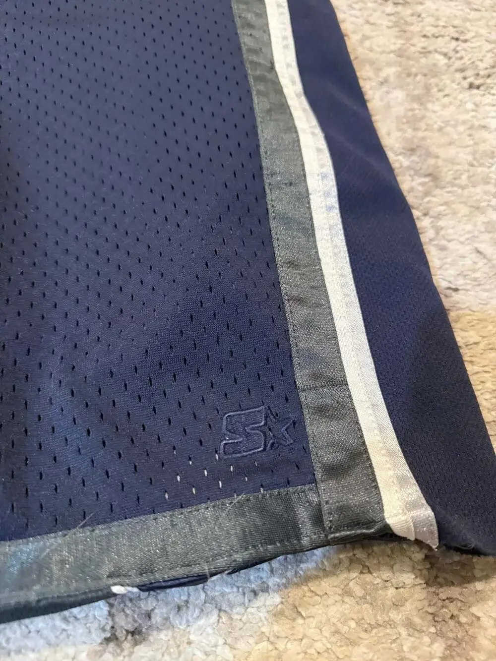 Starter Reversible Mesh Athletic Basketball Shorts Gray Navy Size Small 28-30